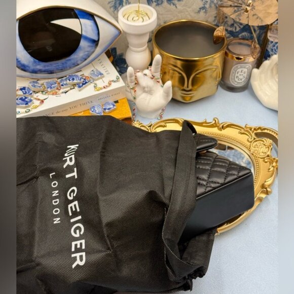 🆕 KURT GEIGER LONDON 🧿 NWOT Mini Brixton Lock Leather Convertible Shoulder Bag - Picture 15 of 15